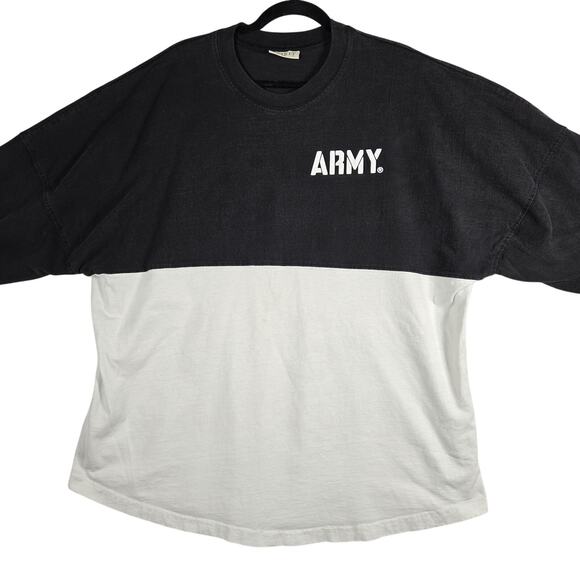 Spirit Jersey West Point Army XL Black White Oversized Long Sleeve Puff Print - Picture 3 of 11